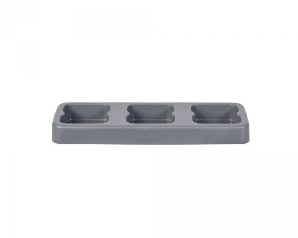 Kosz FLAP BIN 20L szary / pokrywa żółta / plastik metal