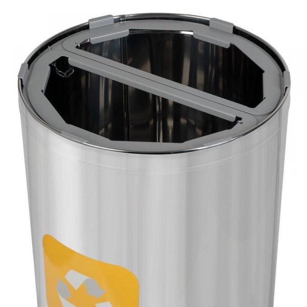 Kosz do segregacji odpadów STREAM BIN DUO 2x35L stal nierdzewna połysk 