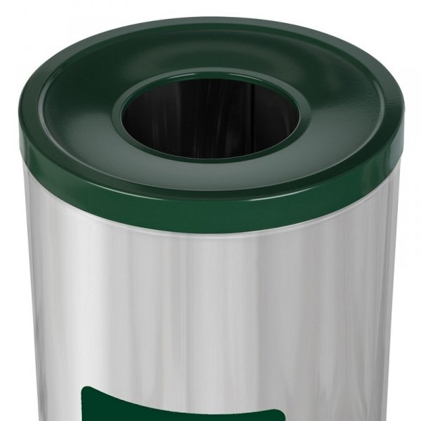 Kosz do segregacji odpadów EKO PRESTIGE 45L szkło ( Stal połysk 657 )