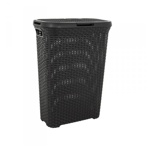 Kosz na bieliznę RATTAN STYLE 40L ciemno szary