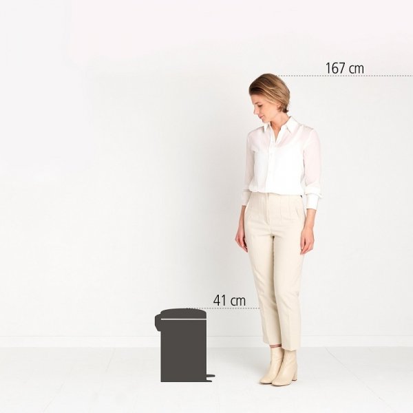 Kosz pedałowy NEWICON 12L Mineral Concrete Grey