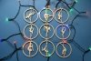 Set of 9 Wooden Pole Dance Christmas Ornaments