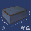 BLUE niebieski organizer do szafy na suwak 46x60x26cm