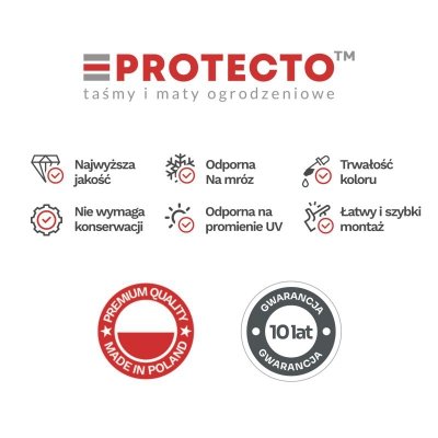Taśma ogrodzeniowa ROLKA 26mb BASIC 19cm PROTECTO™ SZARA