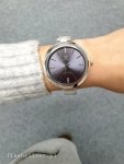 Zegarek ze srebra Granatowa tarcza G03 PREMIUM