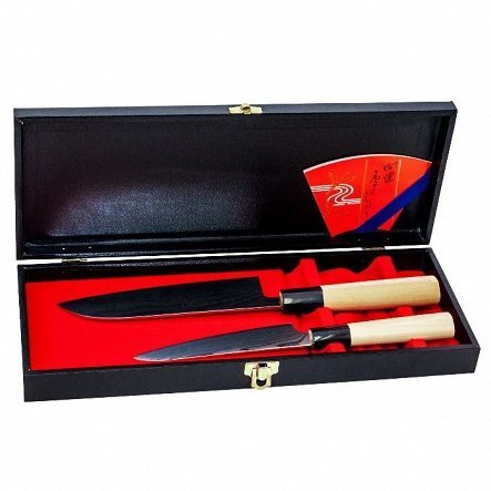 Zestaw 2 noży: Uniwersalny 13cm + Santoku 16,5cm Tojiro Shippu