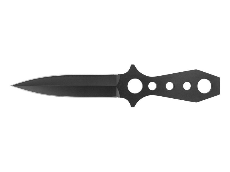 Nóż rzutka czarna 22,5 cm w pokrowcu (45193A)