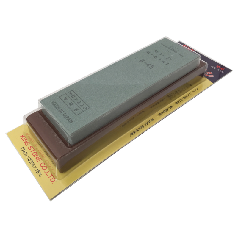 King Kamień wodny G-45 Gradacja 220 z podstawą – Precyzyjne ostrzenie noży