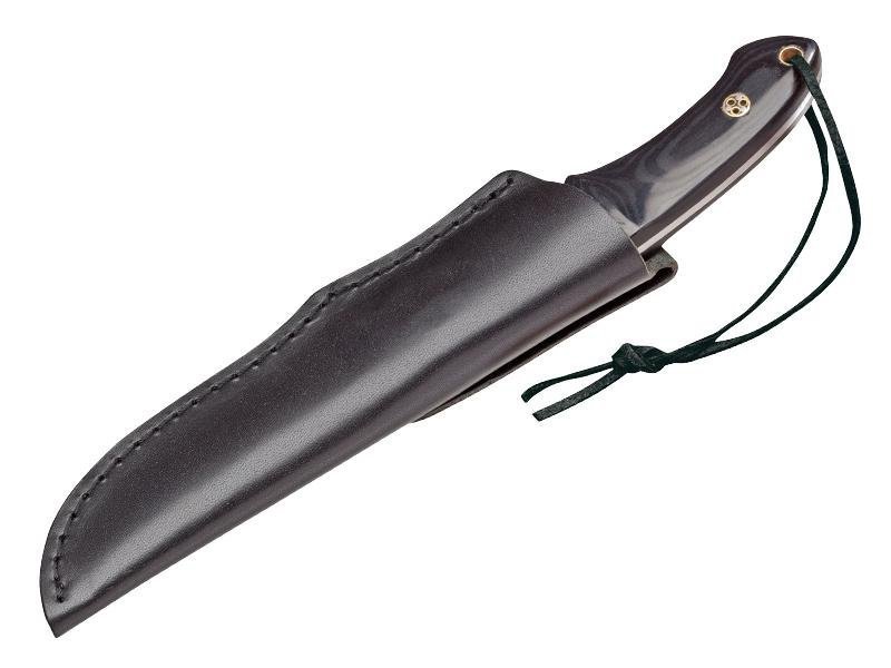 Nóż Magnum Trial Boker - Lekki, stal 440A, rękojeść micarta, z skórzaną pochwą - 82 mm - 02SC099