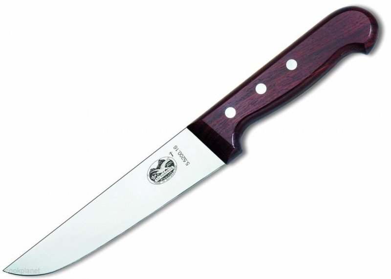 Nóż rzeźniczy Victorinox - Rękojeść z drewna różanego, antypoślizgowa, do precyzyjnego krojenia mięsa - 16 cm - Victorinox 5.5200.16