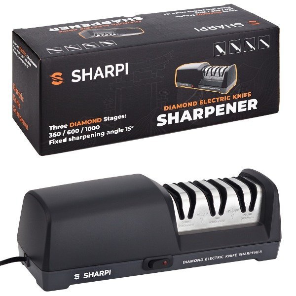 Elektryczna Ostrzałka Diamentowa Sharpi do Noży Kuchennych - 15°