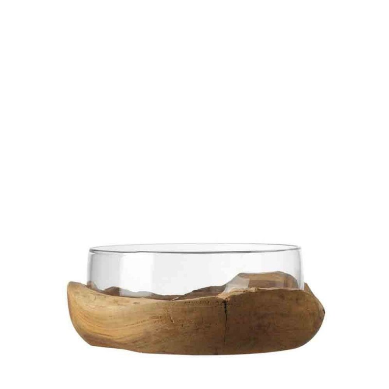 Misa z drewnianą podstawą Terra 28cm