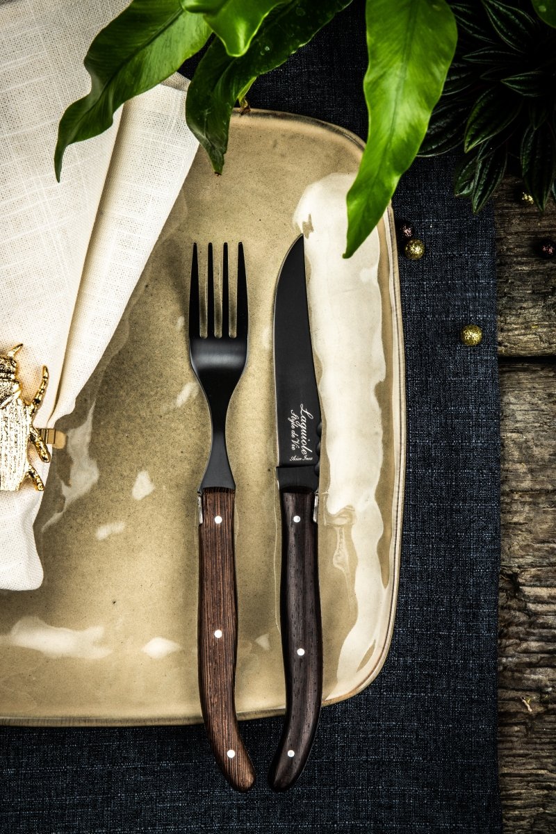 Noże Laguiole do steków Luxury Line  Wenge 6 szt. Eleganckie pudełko na prezent