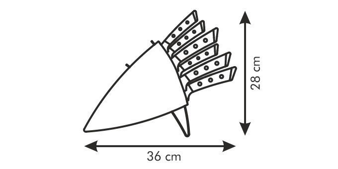 Blok na noże AZZA Tescoma z 6 nożami, stal nierdzewna, ergonomiczny