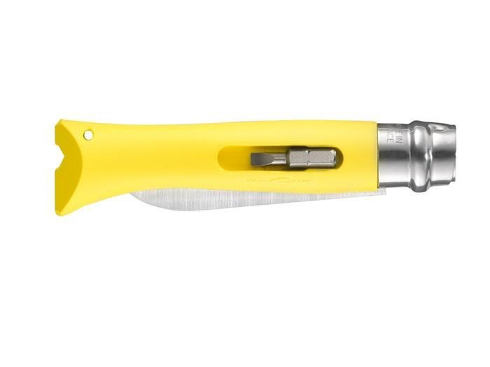 Nóż Opinel DIY Yellow 8 cm bity śrubokręt Virobloc
