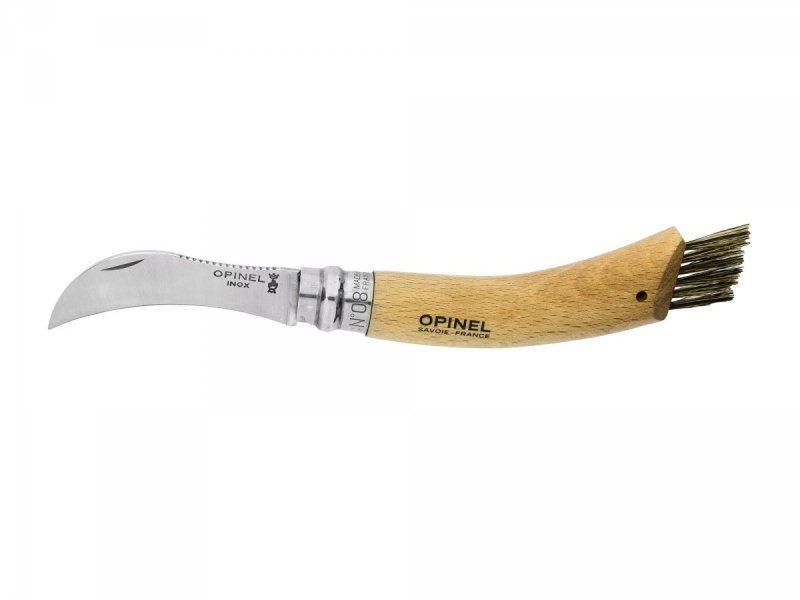 Nóż składany Opinel 8 INOX - Ostrze ze stali nierdzewnej, blokada Viroblock, nóż do grzybobrania i turystyki - 8,5 cm - Opinel