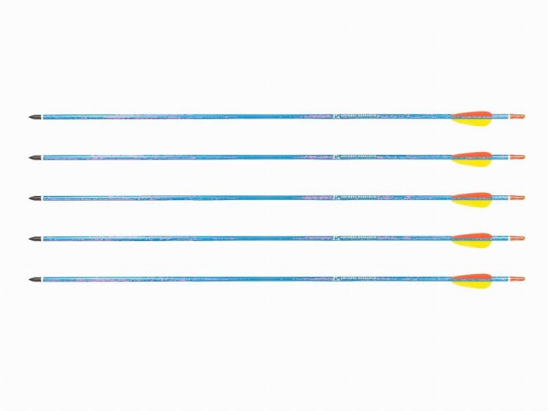 Strzała Poe Lang aluminiowa 30" grot tarczowy ostry niebieska 5 sztuk