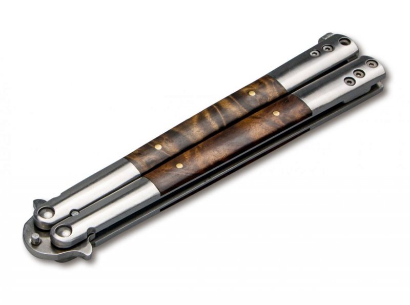 Nóż Magnum Balisong Wood 12,5cm 440A drewno stal
