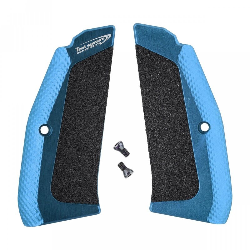Długie okładziny Toni System do pistoletów CZ niebieskie