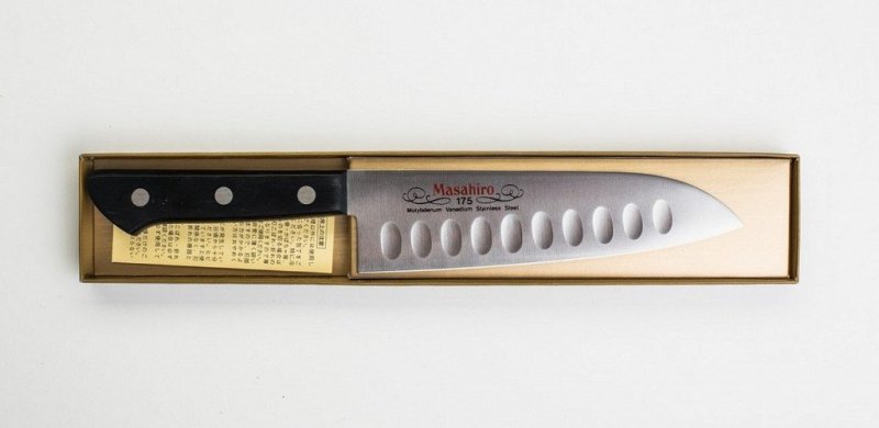 Nóż Masahiro BWH Santoku Dimple 175mm [14079]