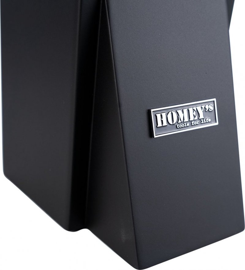 Zestaw stylowych  noży kuchennych w czarnym bloku  Homey's Bokträ, 5 elementów