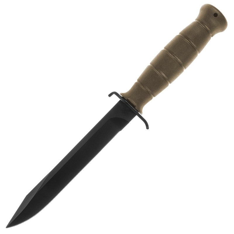 Nóż taktyczny MFH AT Field Dark Olive - stal 440, clip-point, etui