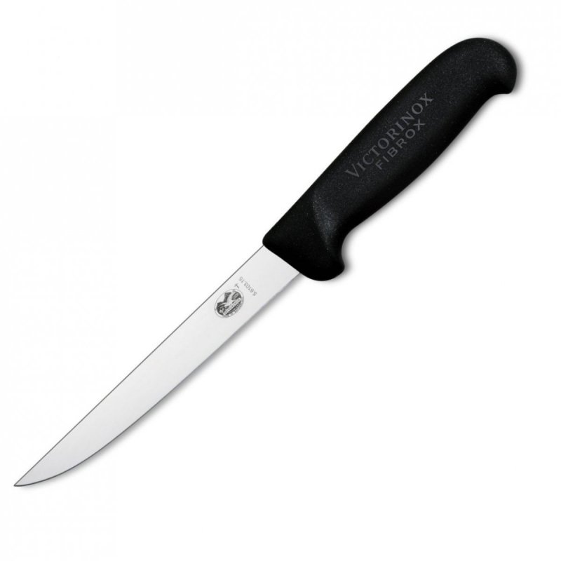 Nóż do usuwania kości Victorinox Fibrox - Ostry nóż z antypoślizgową rękojeścią, precyzyjne oddzielanie mięsa od kości - 15 cm - 5.6103.15