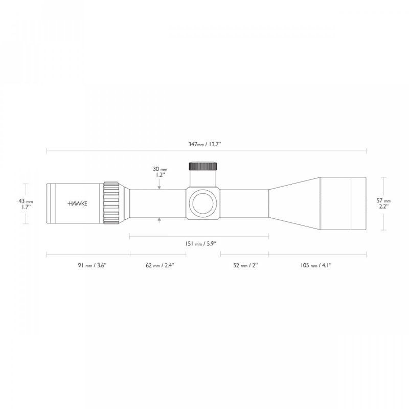 Luneta celownicza Hawke Vantage 30 WA 4-16x50 IR SF 10x Half Mil Dot