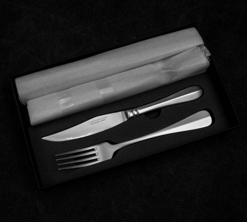 Tamahagane Zestaw 4 Noże+ 4 widelce do steków