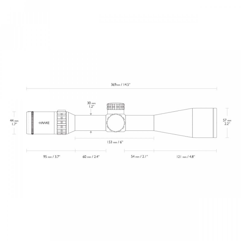 Luneta celownicza Hawke Frontier 30 4-24x50 SF IR Mil Pro 20x