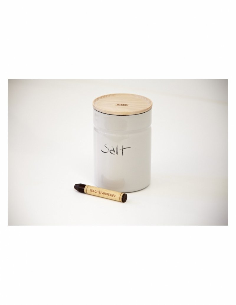 RIESS - Pojemnik kuchenny z drewnianą pokrywą 0,5l Light Grey