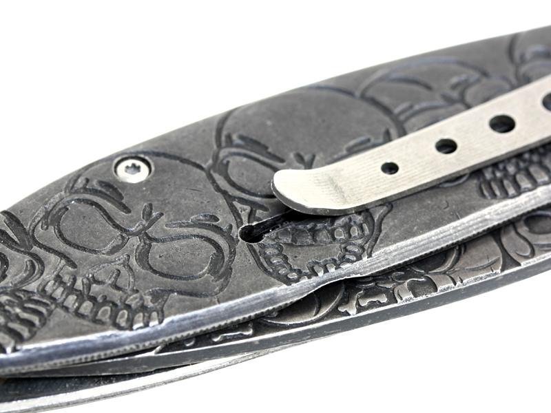 Nóż Magnum Dia De Los Muertos - Składany z blokadą Frame Lock, flipper, stal 440A inox, do codziennego użytku EDC - 200 mm - Boker