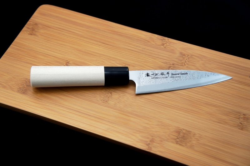 Nóż uniwersalny Satake Nashiji 12cm, stal 420J2, drewniana rączka