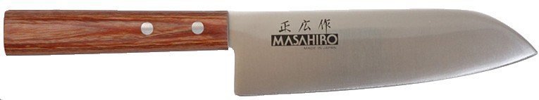 Nóż Masahiro Sankei Santoku 165mm Brązowy [35921] uniwersalny