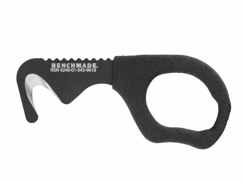 Nóż Benchmade 7BLKW Hook - Hak ratowniczy, stal nierdzewna 440C, ergonomiczny chwyt, do sytuacji awaryjnych - z nylonową pochewką - Benchmade