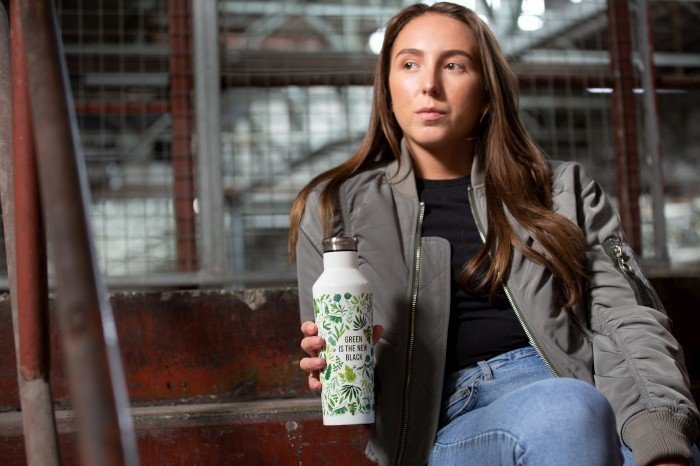 TYP-Butelka termiczna stalowa 500ml GreenNewBlac