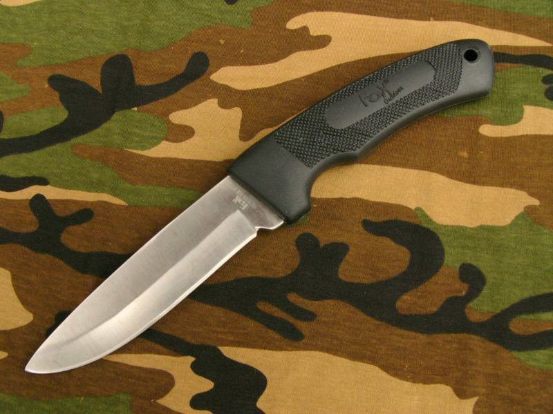 Nóż Hunter Fox Outdoor - Wytrzymały nóż survivalowy z ergonomiczną gumową rękojeścią i stalą nierdzewną, do outdooru i survivalu - 12 cm - Model 042-006