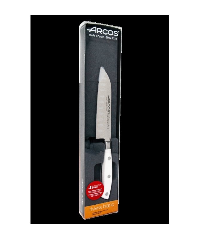 Nóż Santoku 140mm Riviera White Arcos uniwersalny