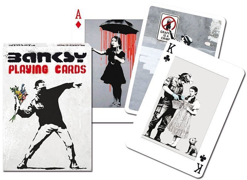 Karty Piatnik Banksy - Talia 54 Kart z Dziełami Banksy'ego