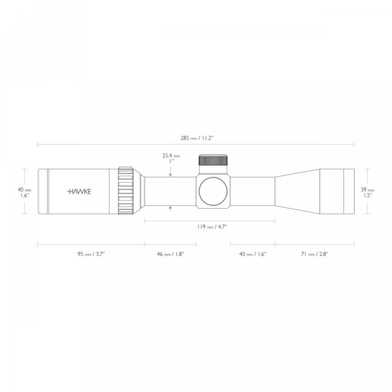 Luneta celownicza Hawke Vantage 1" 2-7x32 IR Mil Dot