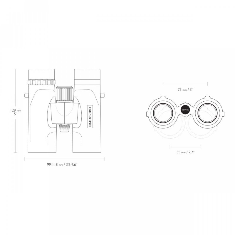 Lornetka Hawke Nature Trek 10x32 zielona