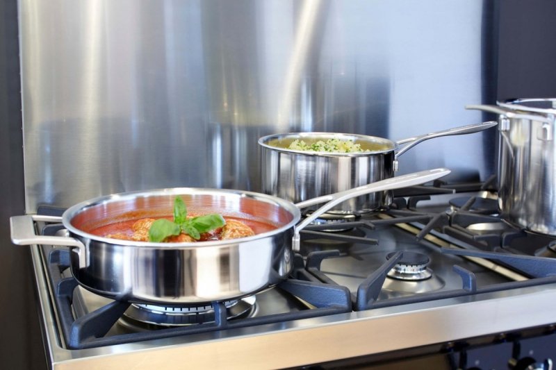 DEMEYERE INDUSTRY 5 Patelnia Głęboka 2H Z Pokrywką 24 Cm Industry 5