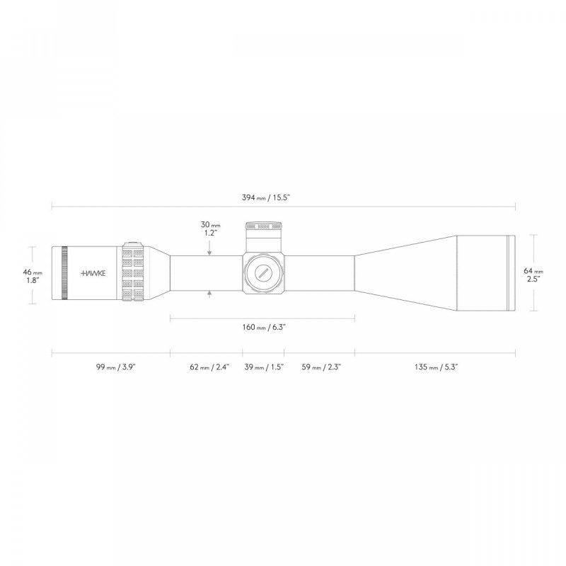 Luneta celownicza Hawke SideWinder 30 8-32X56 20x Half Mil Dot