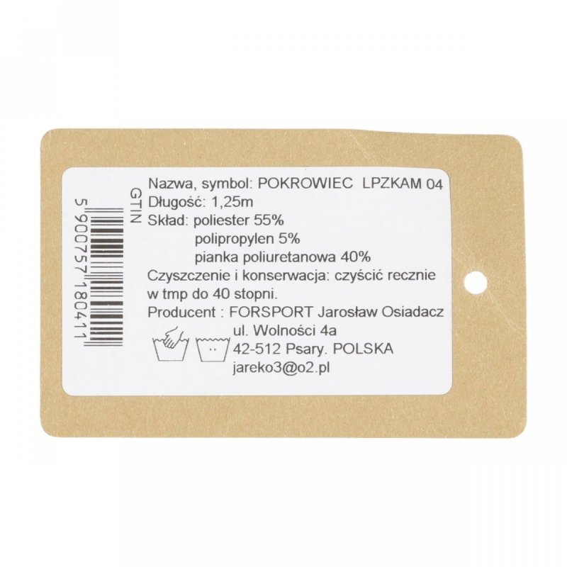 Pokrowiec Forsport na broń LPZKAM 04 1,25m, kolor kamuflaż leśny/zamsz oliwkowy, haft głowa jelenia czarna biza pomarańczowa