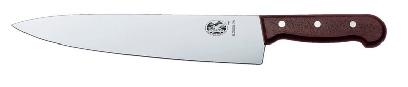 Nóż uniwersalny Victorinox - Stal nierdzewna inox, rączka z drewna palisandru, do krojenia w kuchni - 25 cm - 5.2000.25G