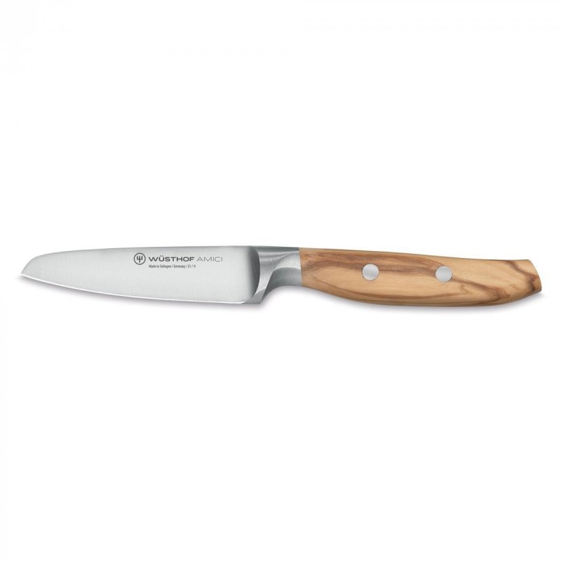 Nóż do warzyw Wüsthof Amici 9cm, stal nierdzewna, drewno oliwne