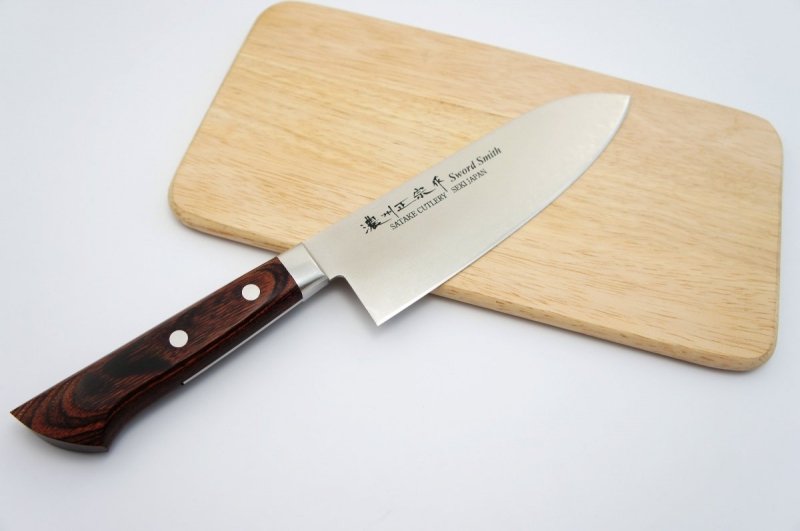 Nóż Mahogany Santoku 17 cm Satake Unique