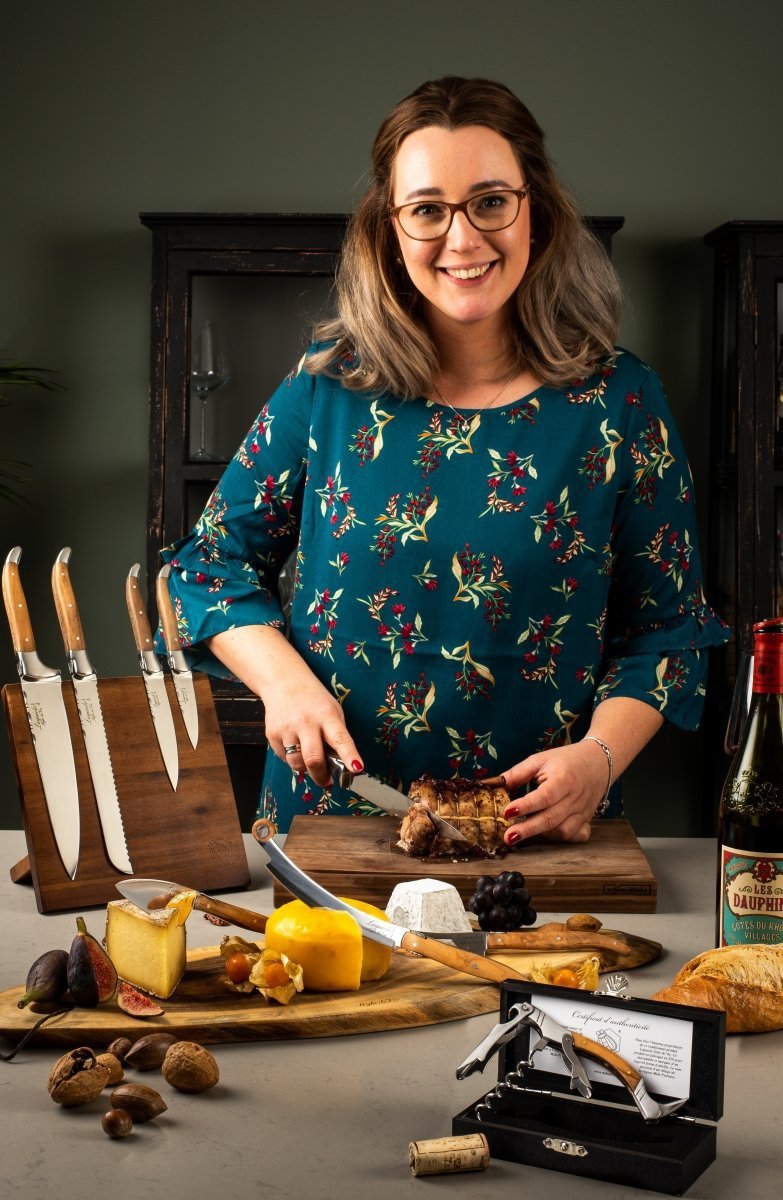 Noże kuchenne Style de Vie drewno oliwne z blokiem