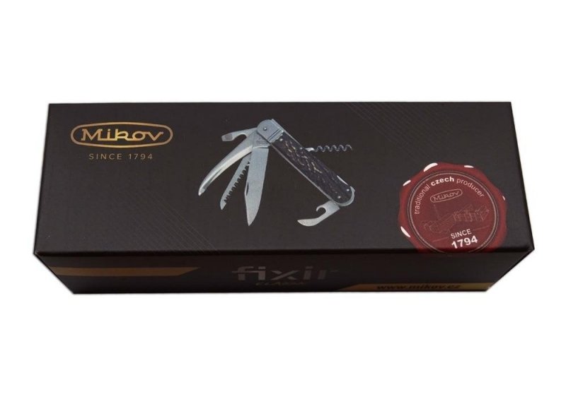 Nóż składany Mikov Fixir 232-XH-3, stal 440A, piła, poroże, etui