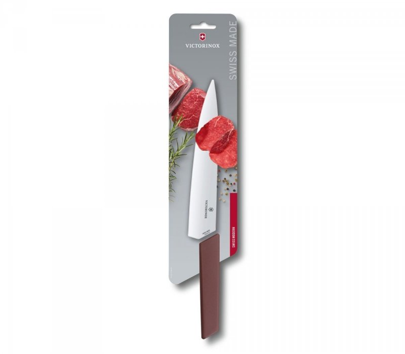 Nóż do porcjowania, 22 cm, bordowy Victorinox  6.9016.221B